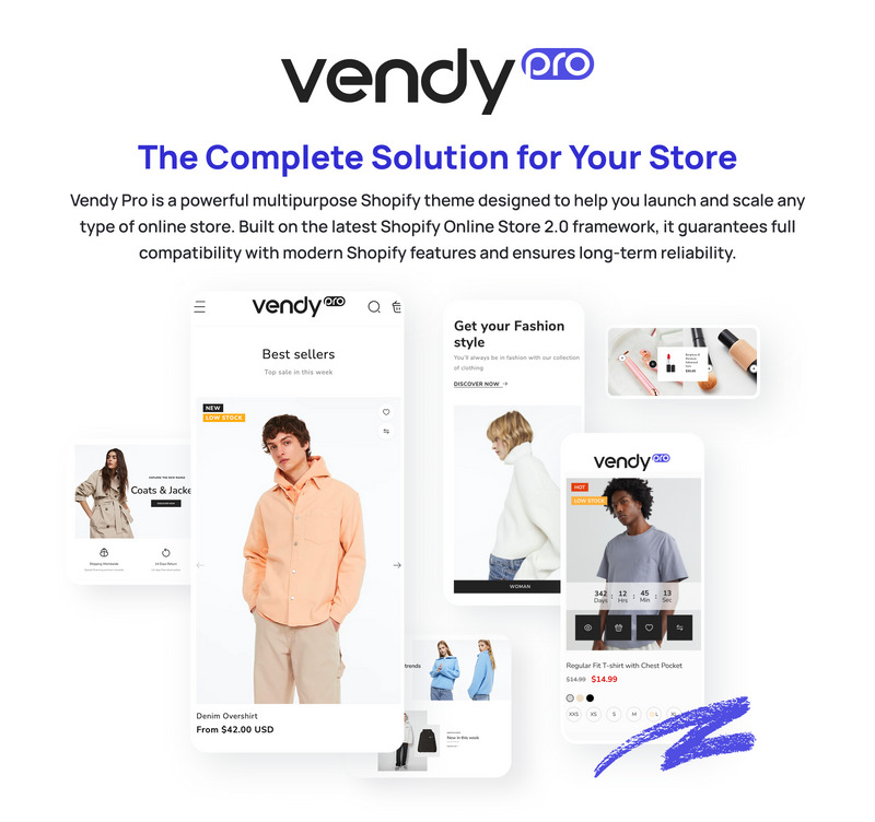 Vendy Pro - Tema inovador multiuso do Shopify OS 2.0 - Features Image 1