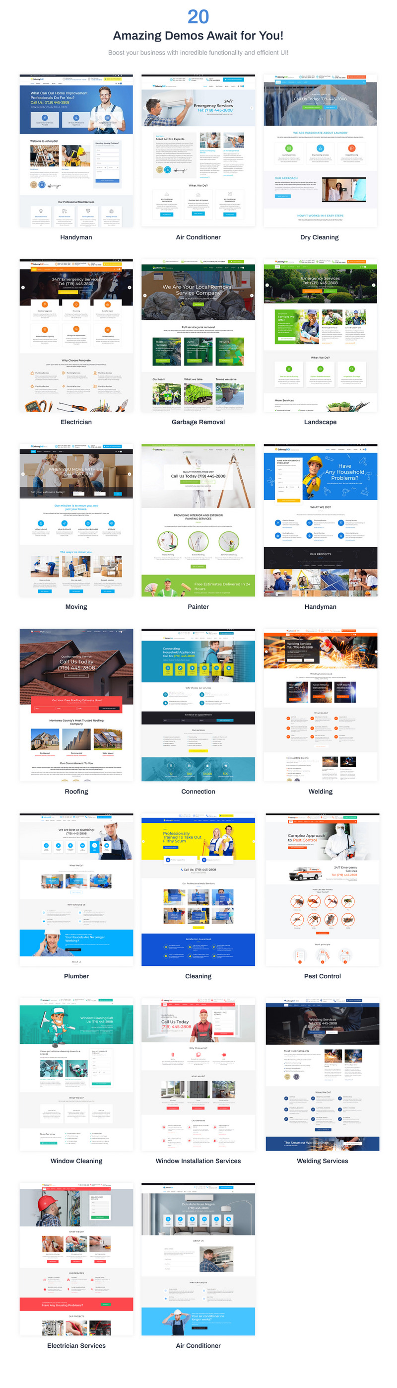 JohnnyGo - Çok Amaçlı Ev Hizmetleri WordPress Teması - Features Image 2