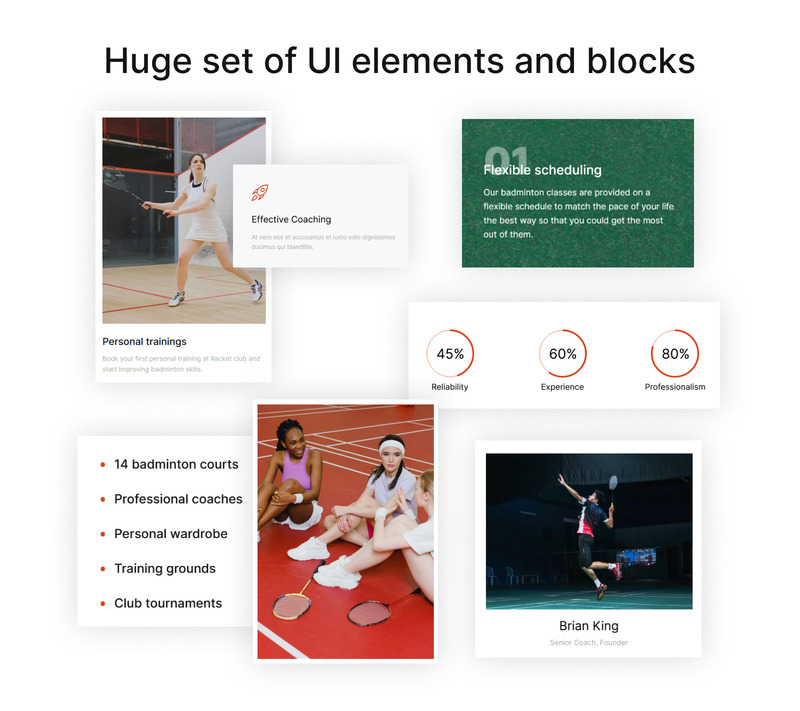 球拍 - 体育俱乐部,羽毛球 HTML5 网站模板 - Features Image 5