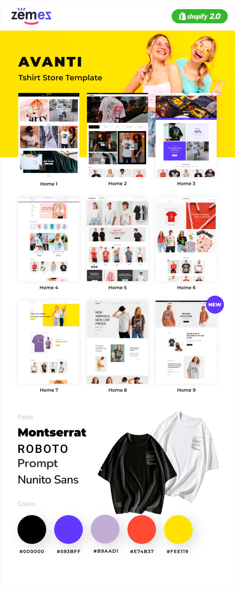 Avanti – The Ultimate Shopify T-Shirt Store Theme - Features Image 1