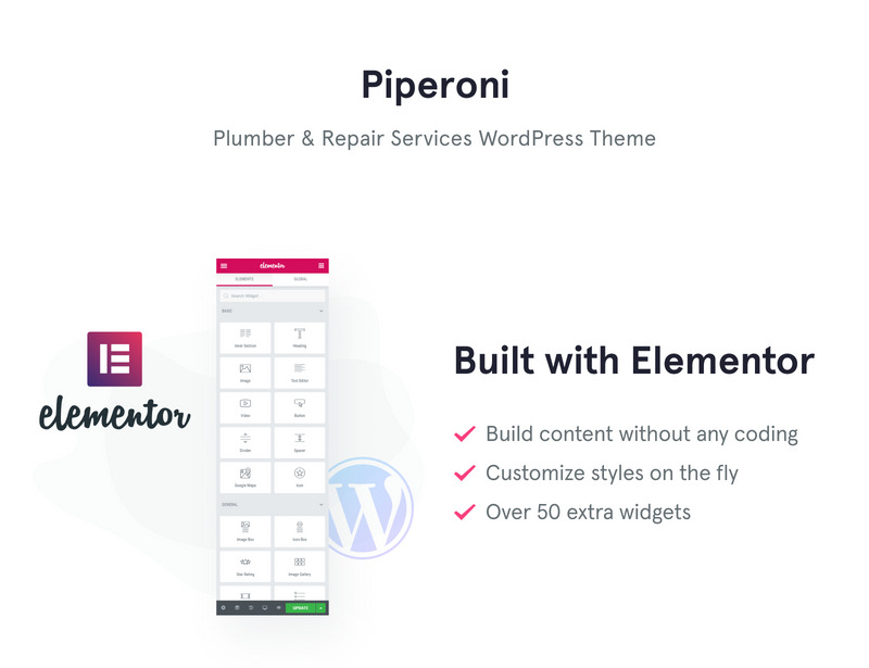 Piperoni - Plumber Services WordPress Theme - Features Image 1