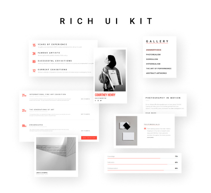 Creatieve HTML-kunstgaleriesjabloon – modern ontwerp voor kunstenaars en tentoonstellingen - Features Image 3