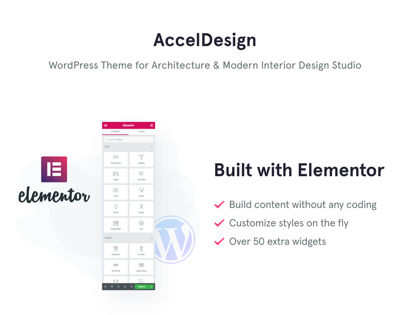 AccelDesign - WordPress Theme for Architecture & Modern Interior Design Studio - Features Image 1