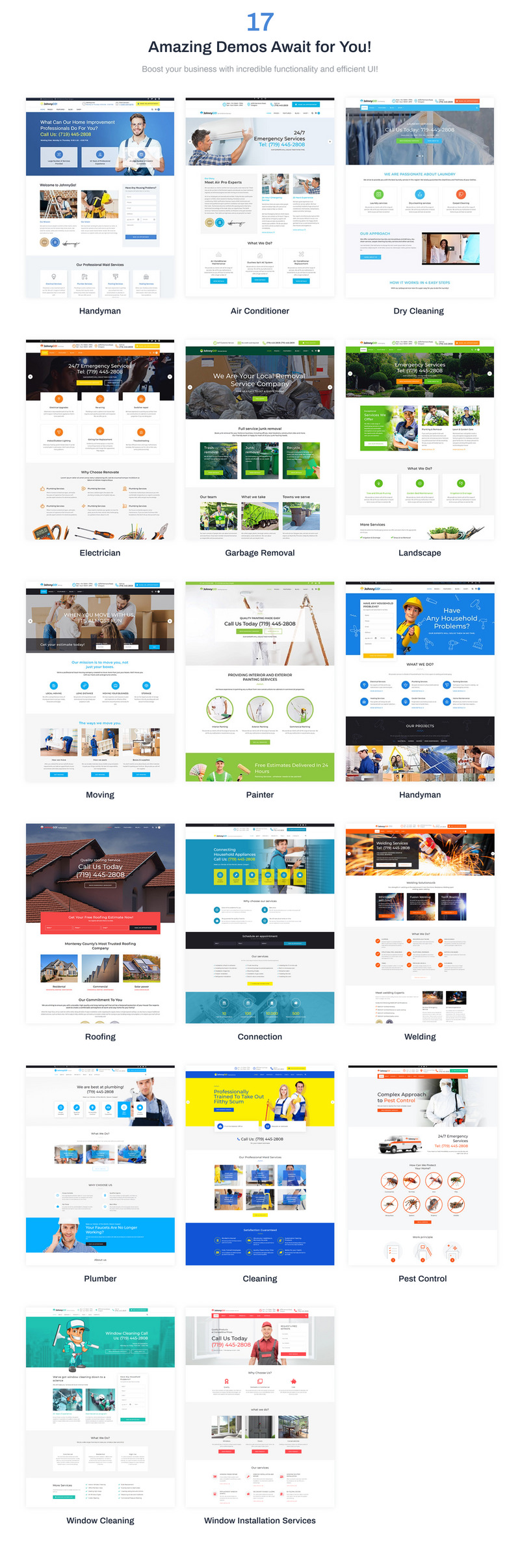 JohnnyGo - Multipurpose Home Services WordPress Theme - Features Image 2