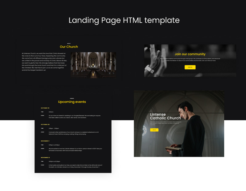 Lintense katolska kyrkan - religiös HTML5 -målsidesmall - Features Image 3