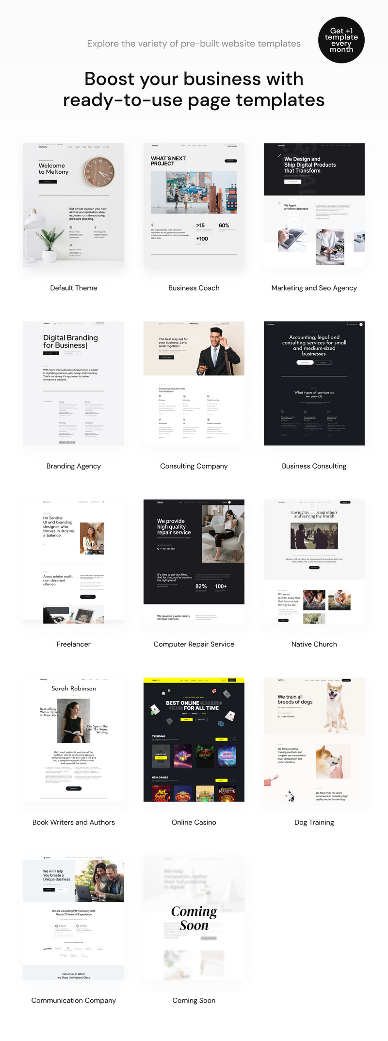 Meltony - Minimalist for Any Businesses WordPress Theme - Features Image 2