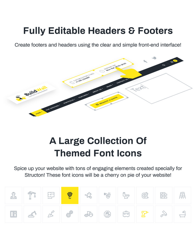 BuildWall - Construction Company Multipurpose WordPress Theme - Features Image 9
