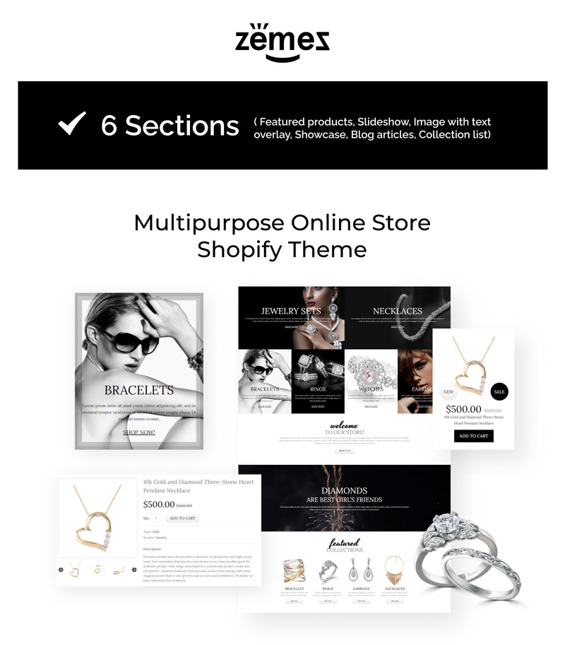 Okouzlující téma Shopify na šperky - Features Image 1