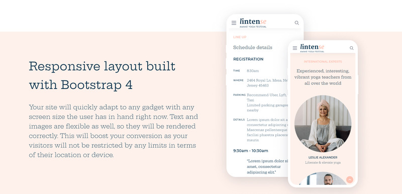 Lintense Yoga - Esemény céloldal sablon - Features Image 6