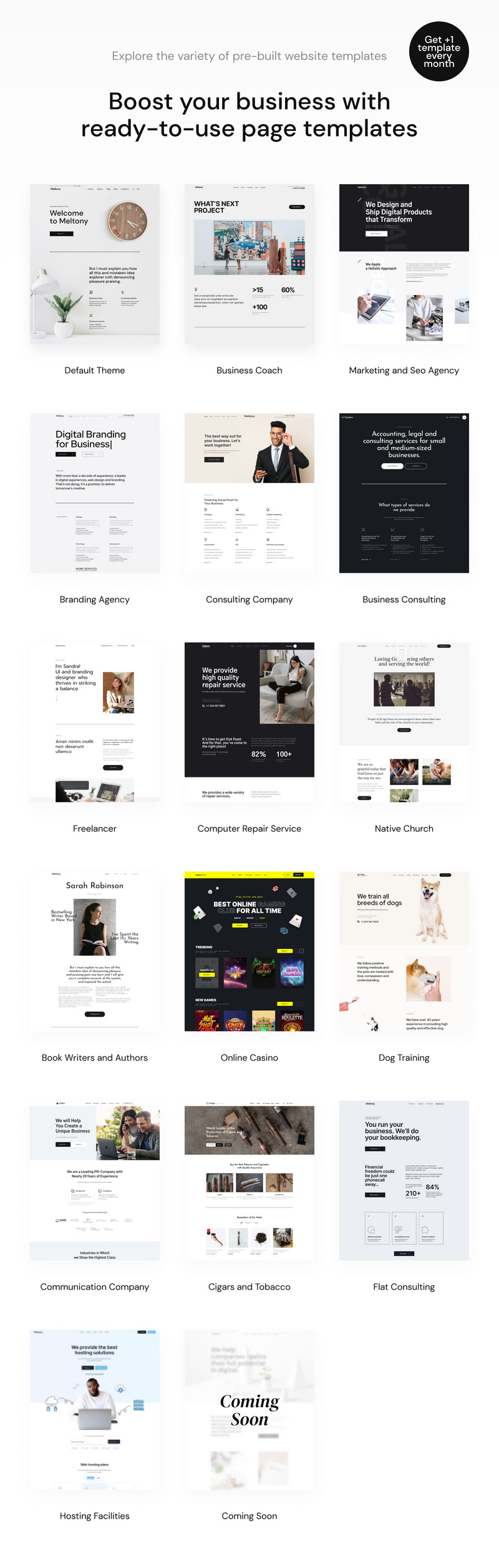 Meltony - Minimalist for Any Businesses WordPress Theme - Features Image 2