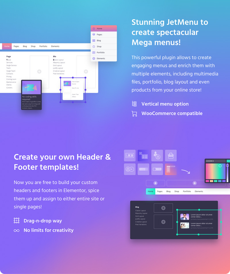 Monstroid2 — uniwersalny modułowy motyw WordPress Elementor - Features Image 5