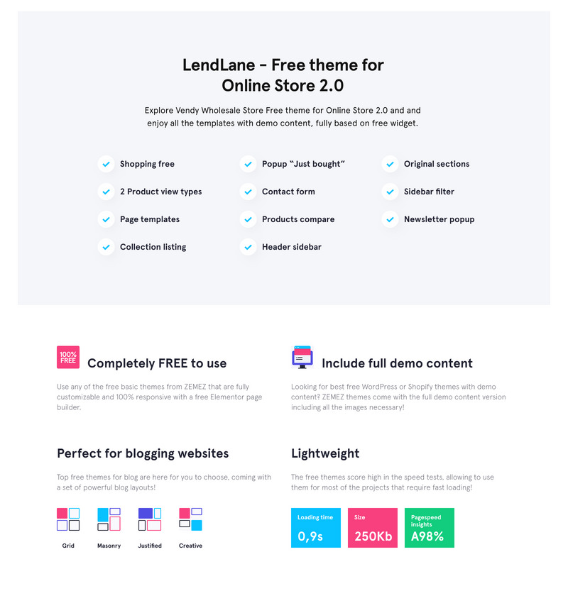 LendLane - Le thème d'entreprise GRATUIT comprend - Caractéristiques de l’image 2