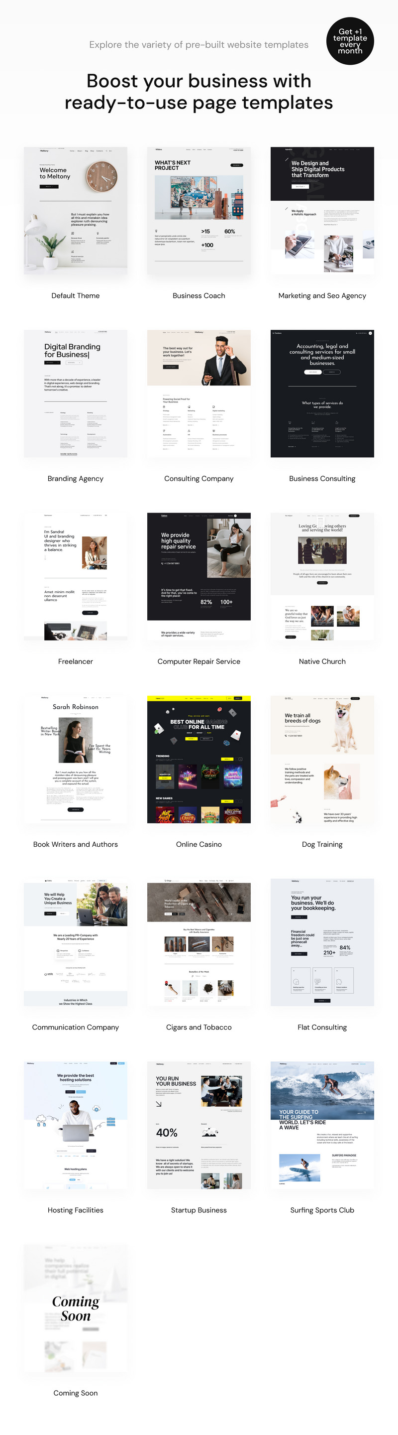 Meltony - Minimalist for Any Businesses WordPress Theme - Features Image 2