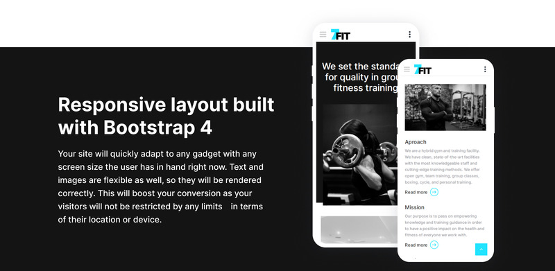 7Fit-Gym HTML5自适应网站模板 - Features Image 6
