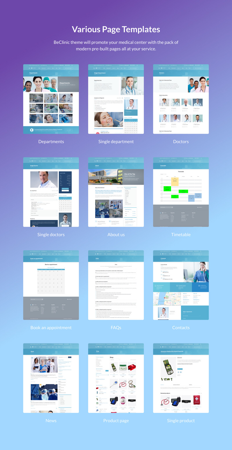 BeClinic - Thème WordPress polyvalent pour le nettoyage médical - Image 3