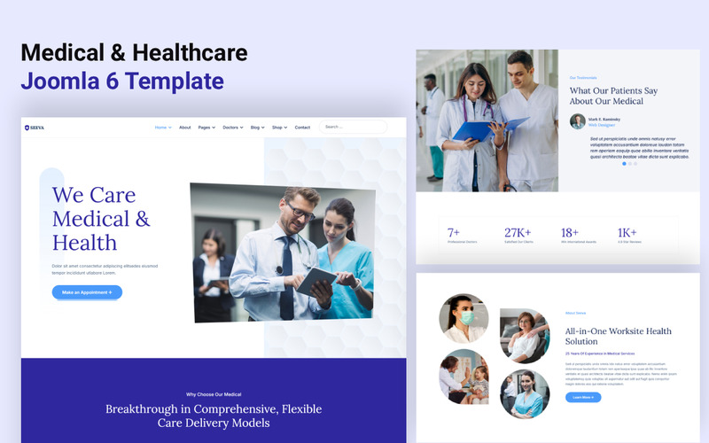 Modèle Joomla 6 pour le secteur médical et de la santé - Caractéristiques de l’image 1