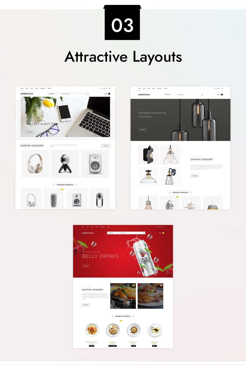 Addiction - Multipurpose WooCommerce Theme - Features Image 1