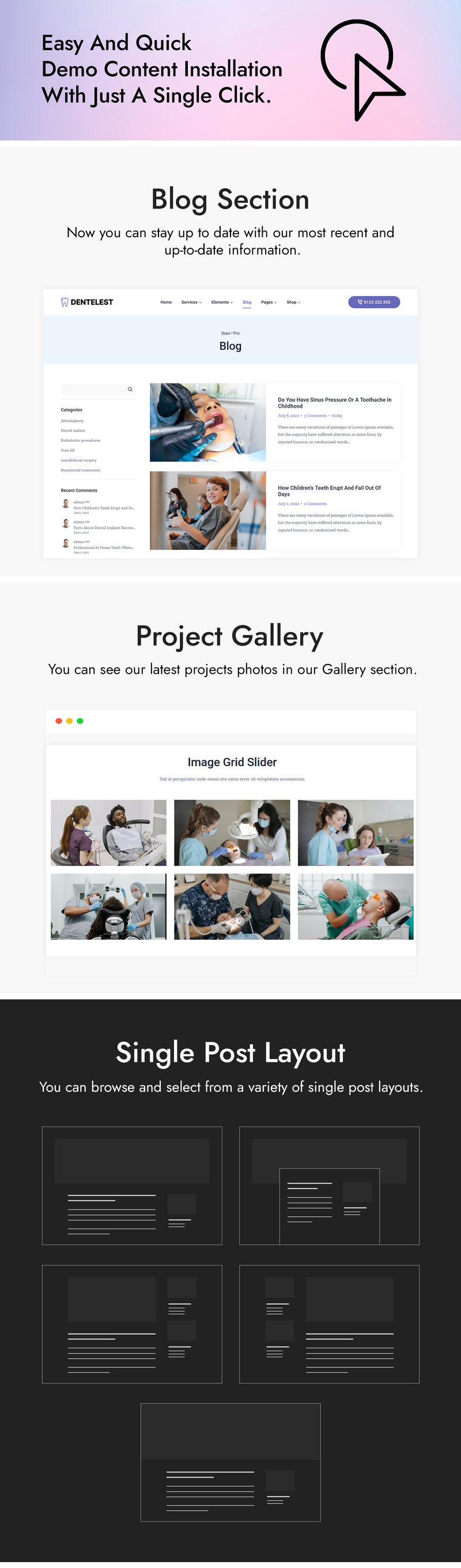 Dentelest Medical & Dentist WordPress Theme - Features Image 4