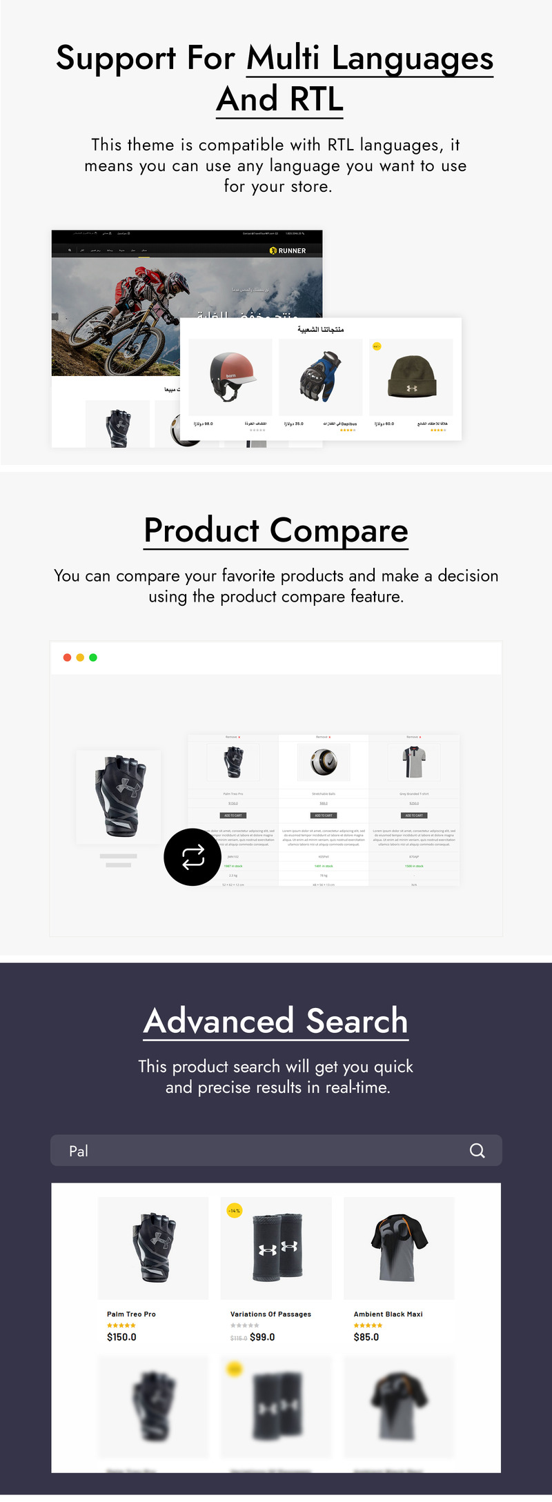 Runner - Sports and Multipurpose WooCommerce Theme - Features Image 3