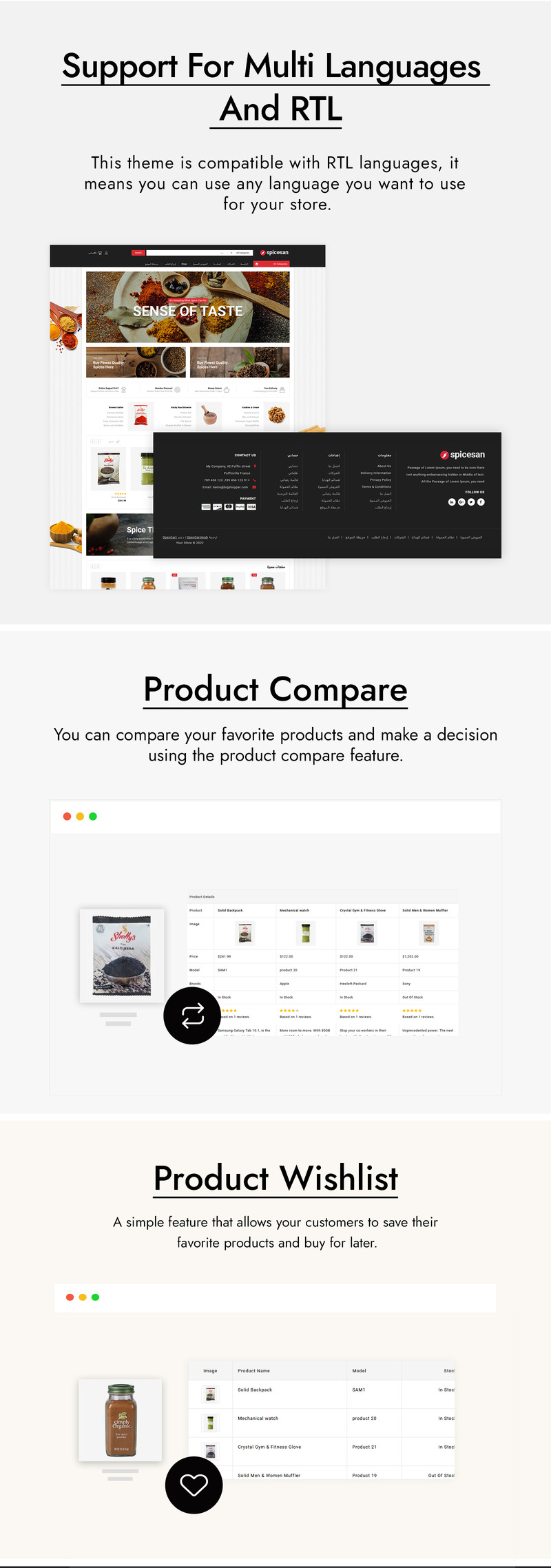Spicesan - Supermarket Store OpenCart Template - Features Image 2
