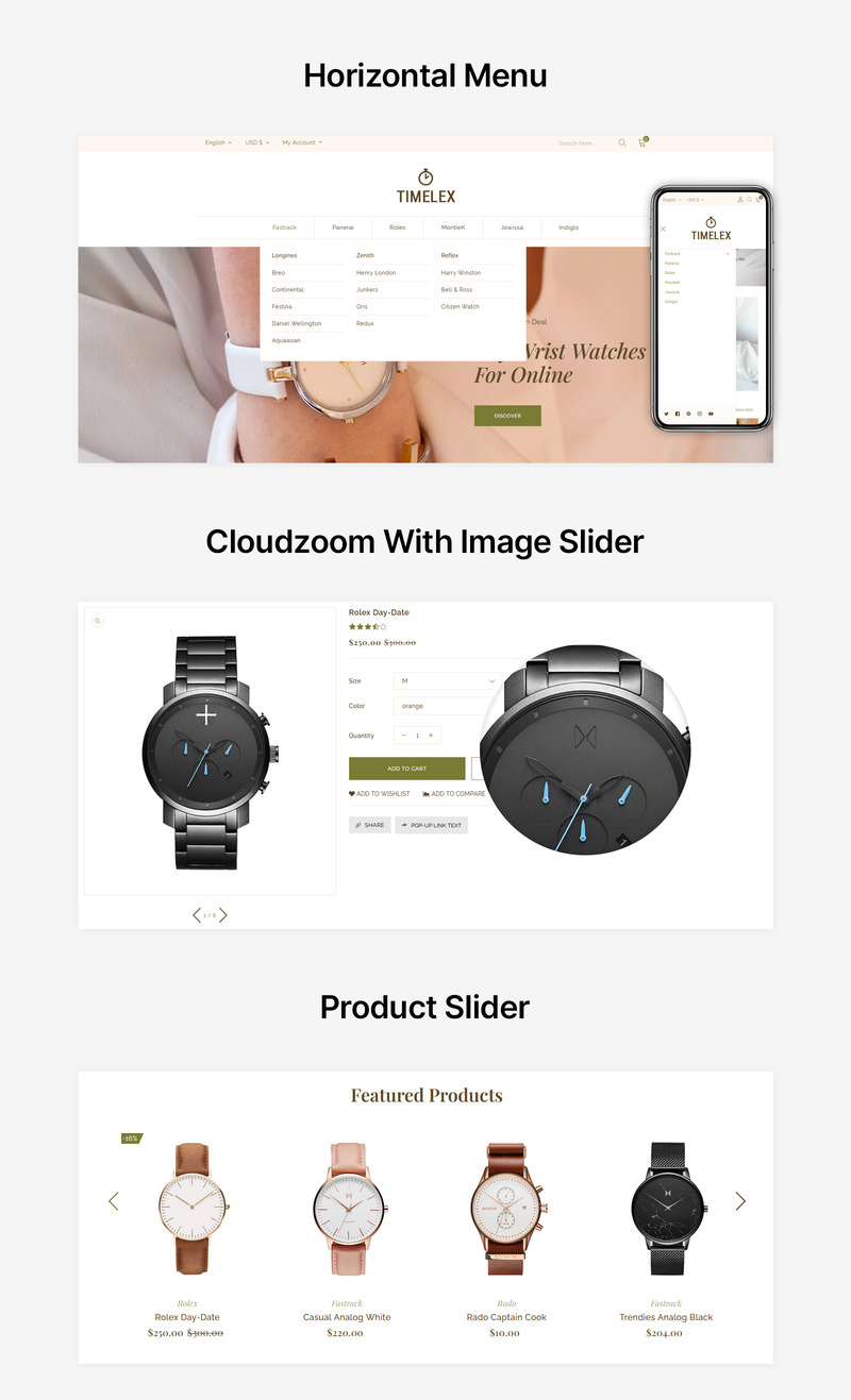 Timelex - Watch Store Shopify Theme - Features Image 2