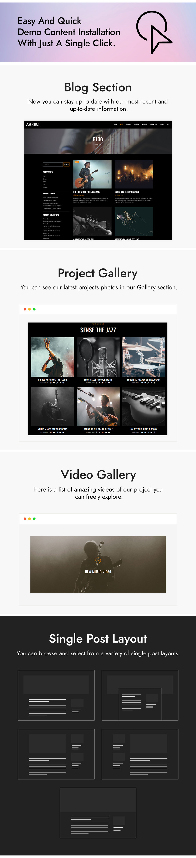 Lyricsmus - Music WordPress Theme - Features Image 4