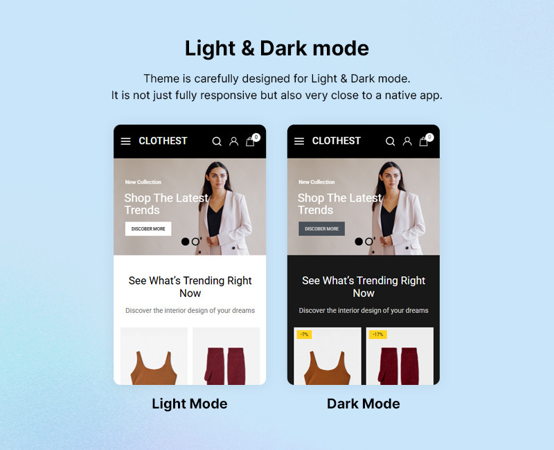 Clothest - Loja de moda e tema multiuso Elementor WooCommerce - Features Image 3