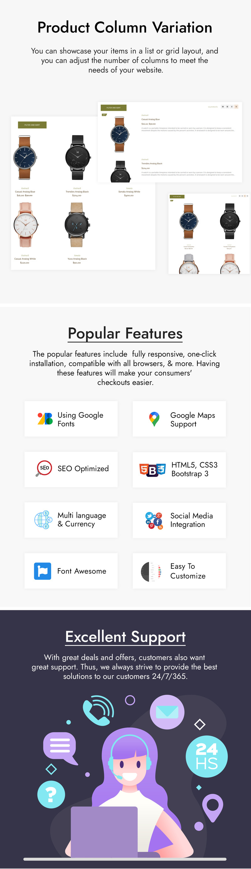 Timelex - Watch Store Shopify Theme - Features Image 4