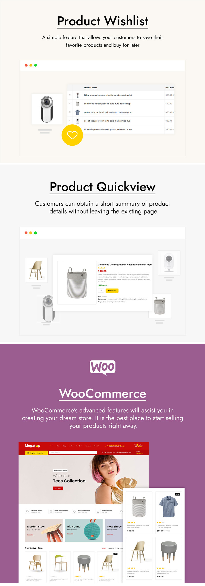 Megatop - Multipurpose WooCommerce Theme - Features Image 3