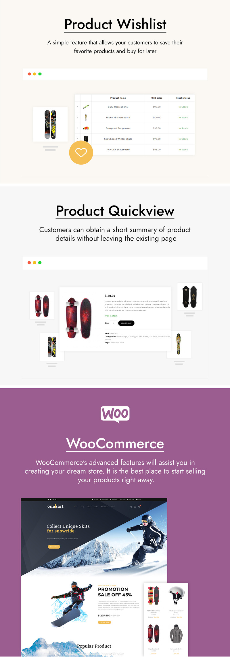 OneKart - Sports Multipurpose WooCommerce Theme - Features Image 3