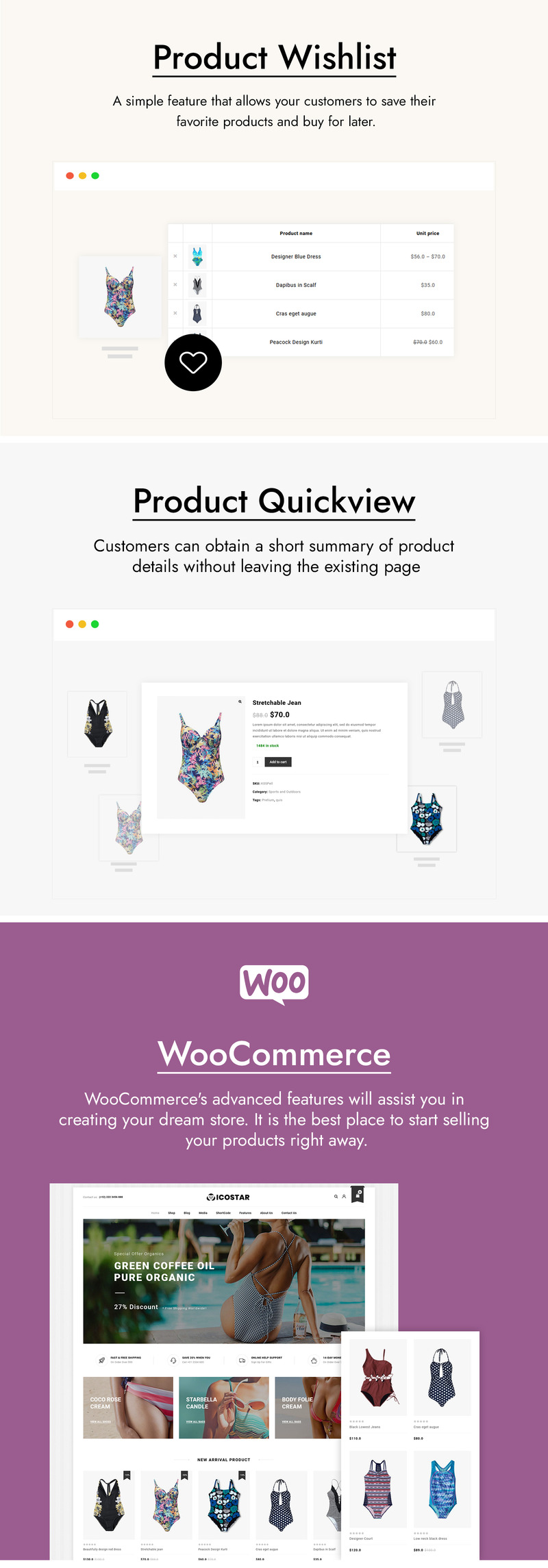 Icostar - Lingerie and Swimming clothes WooCommerce Theme - Features Image 3