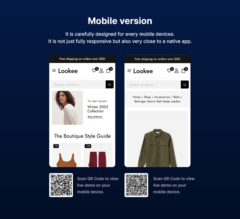 Lookee - Thème WooCommerce Elementor pour boutique de mode et bijoux - Caractéristiques de l’image 2
