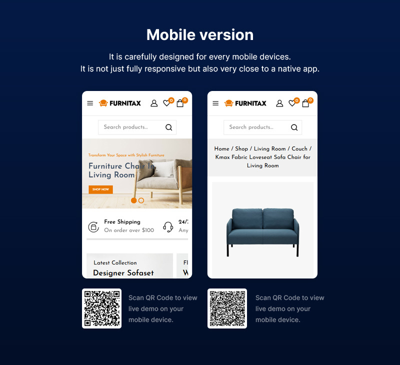 Furnitax - Loja de móveis, decoração para casa e shopping de interiores e loja de madeira Tema WooCommerce - Features Image 2