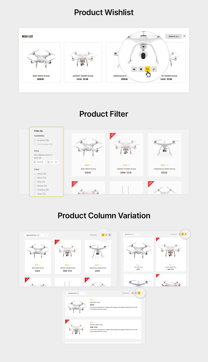 Droner - Drone Camera Shopify Theme - Features Image 5