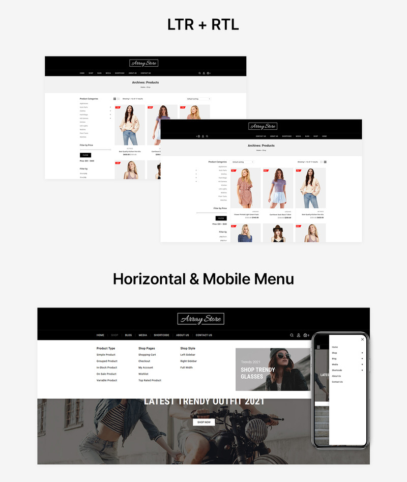 Array Store - Fashion WooCommerce Theme - Features Image 2