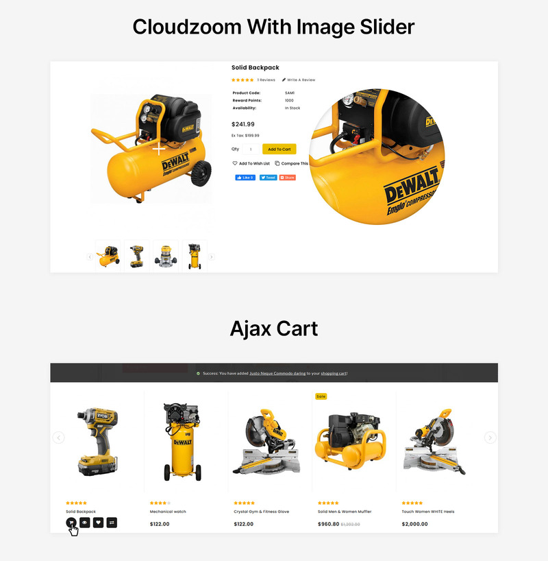 Tools Arts - Modèle OpenCart de Power Tools Store - Image 3