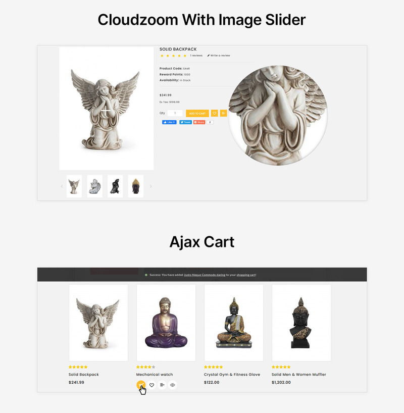 Statuex - Art Gallery Shop OpenCart-sjabloon - Eigenschappen Afbeelding 3