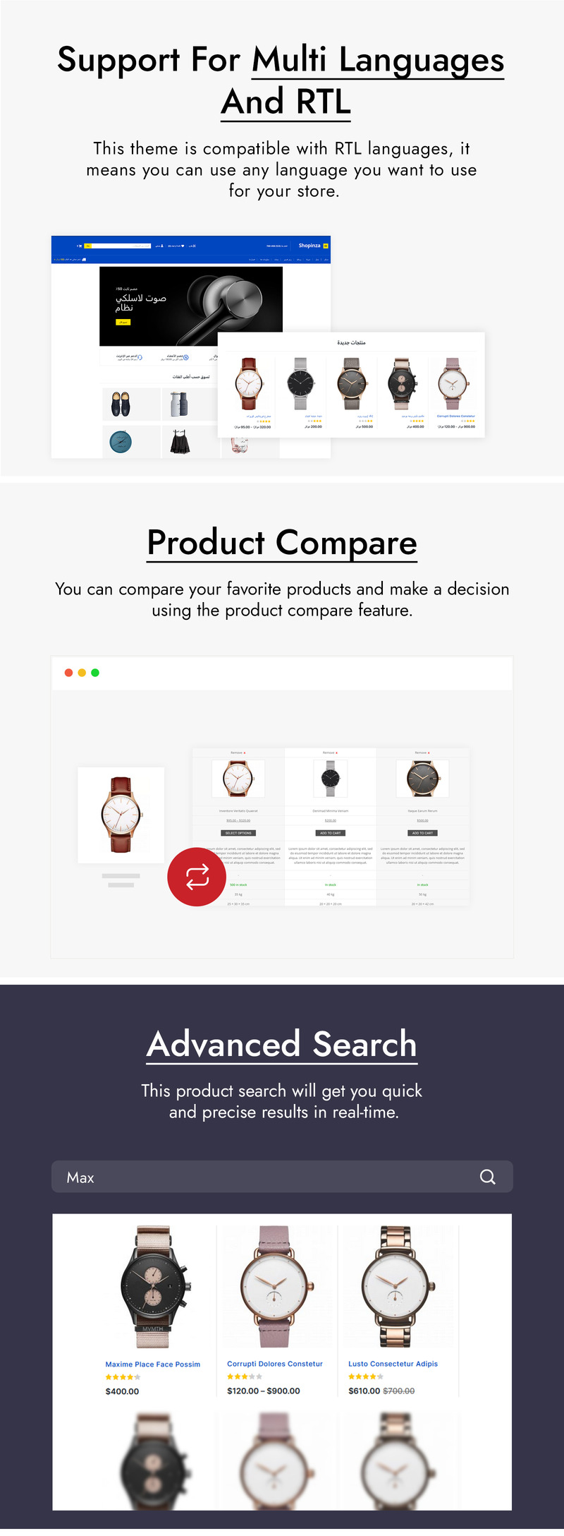 Shopinza - Electronic and Fashion WooCommerce Theme - Features Image 2