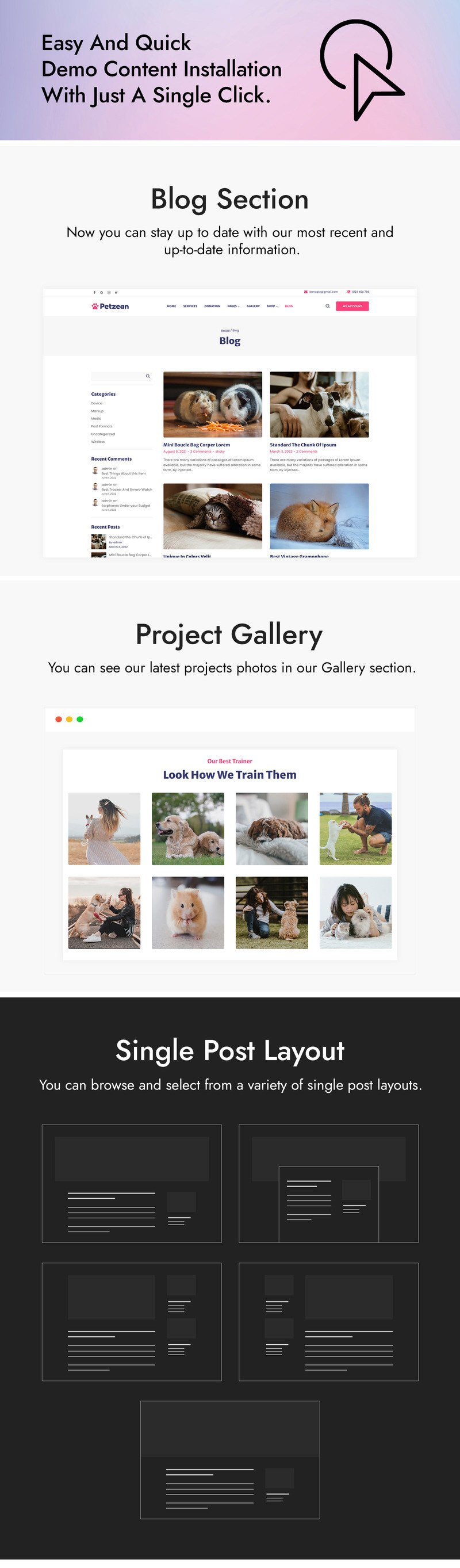 Petzean - Animal Care and Pet Shop WordPress Theme - Features Image 4
