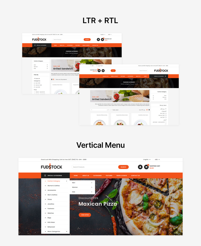 Fudstock - Restaurant Store PrestaShop Theme - Features Image 2