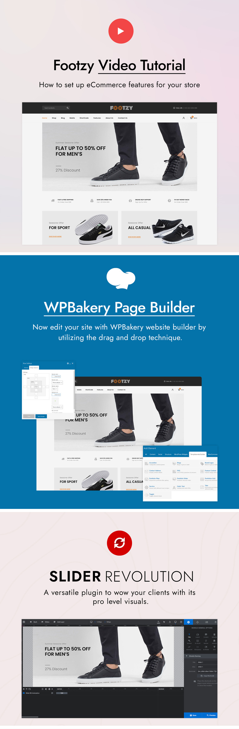 Footzy - Shoes Store WooCommerce Theme - Features Image 1