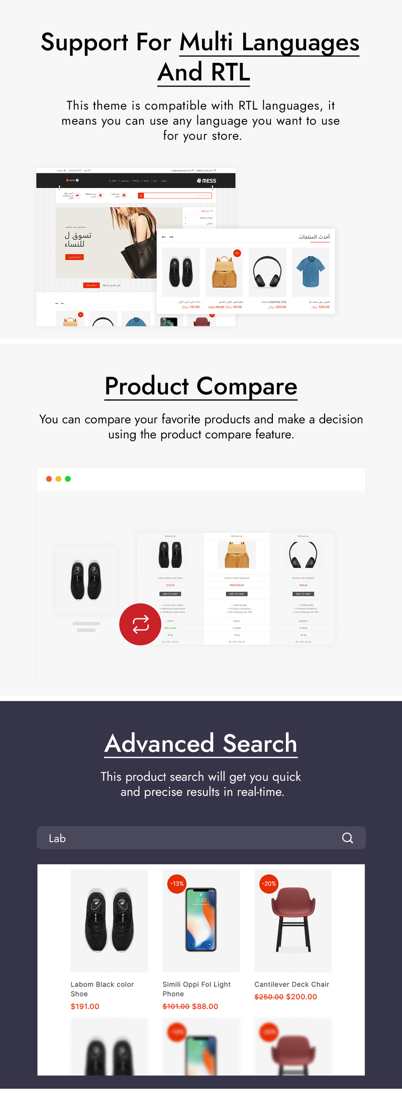 Mess - Modern Multipurpose WooCommerce Theme - Features Image 2