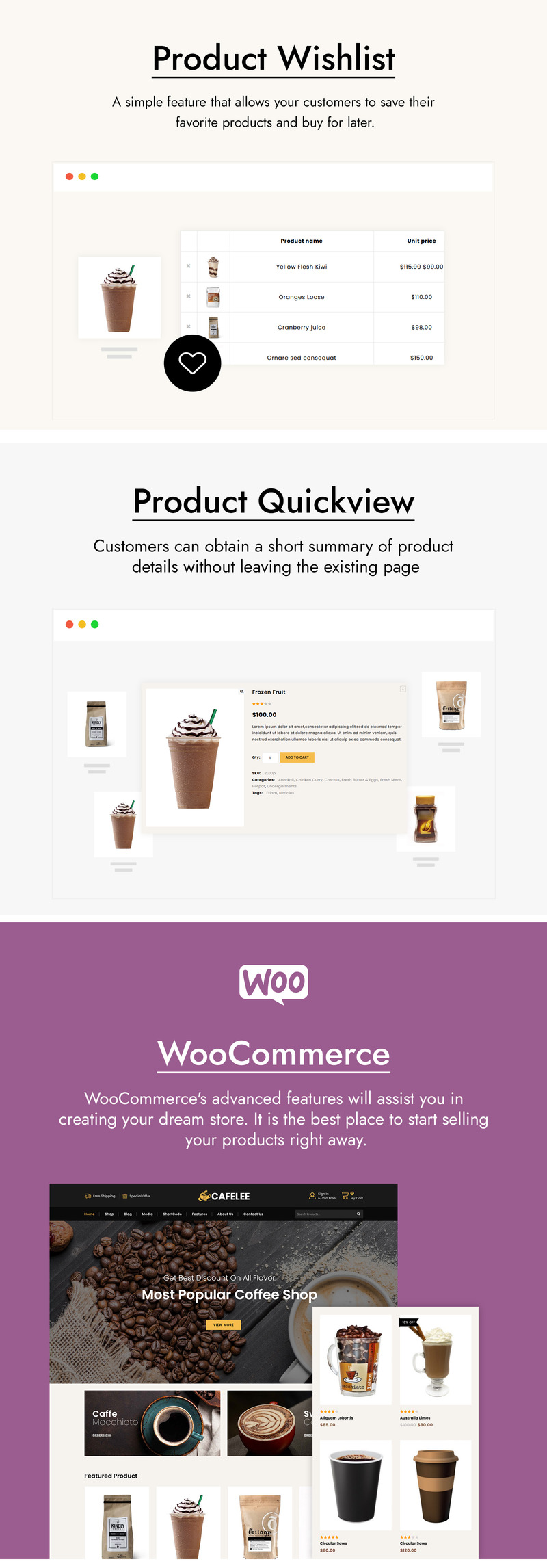 Cafelee - Food and Restaurant Store WooCommerce Theme - Features Image 3