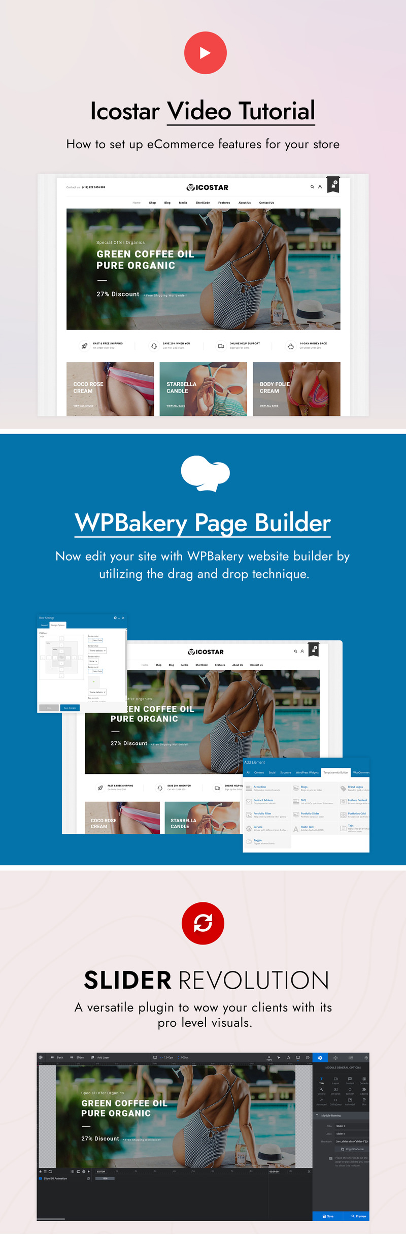 Icostar - Lingerie and Swimming clothes WooCommerce Theme - Features Image 1
