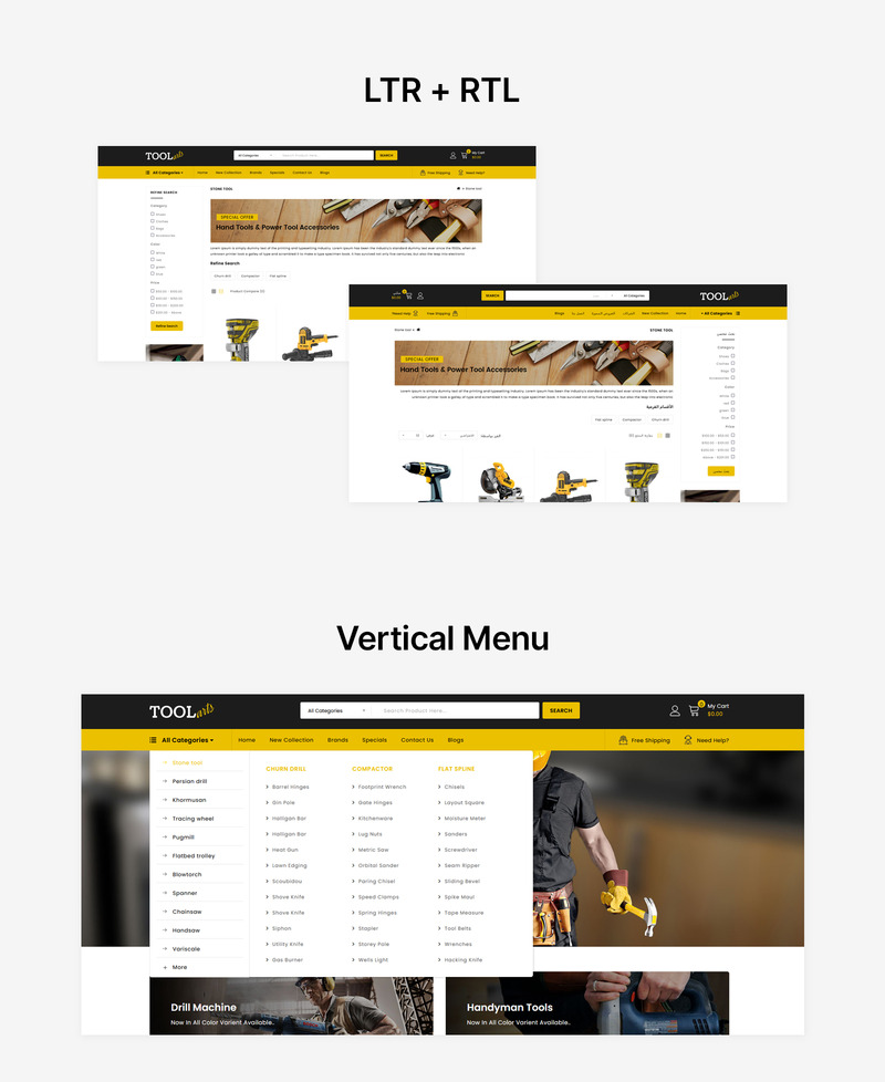 Tools Arts - Modèle OpenCart de Power Tools Store - Image 2