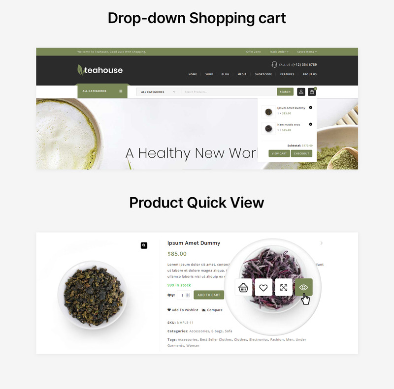 Чайный домик - тема WooCommerce для магазина специй - Изображения фич 5