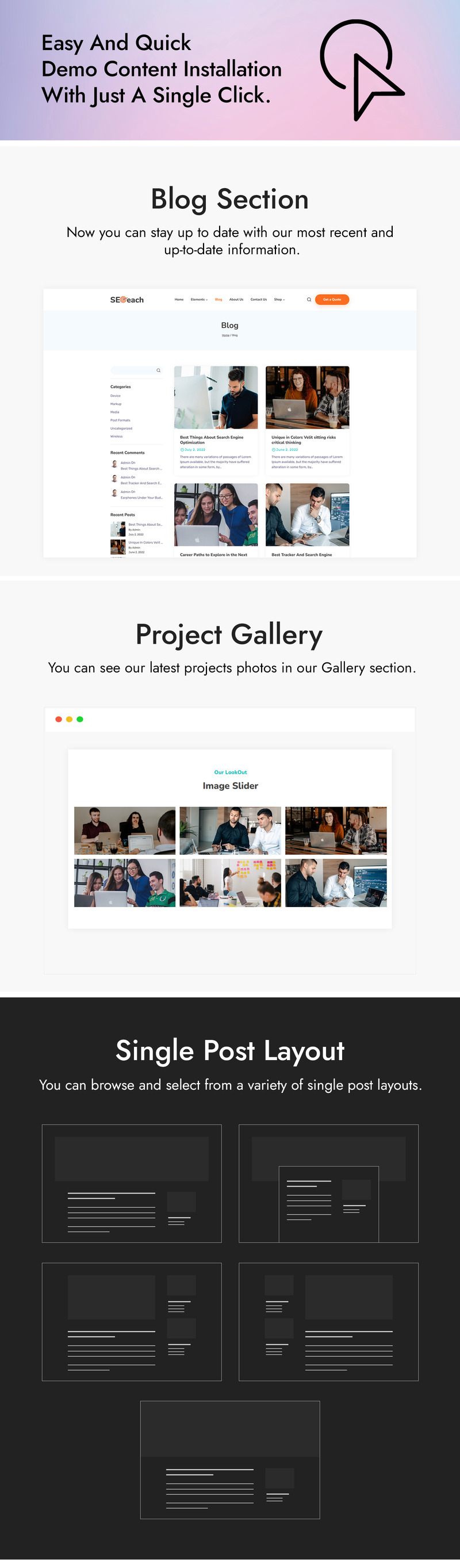 SEOeach - Digital marketing and SEO WordPress Theme - Features Image 4