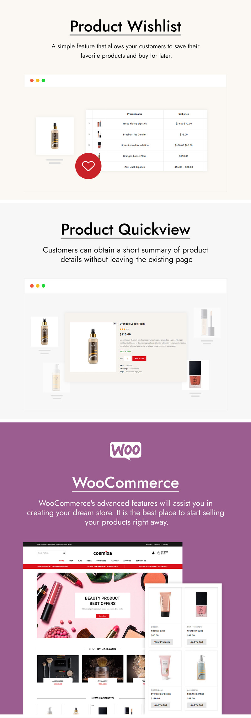 Cosmixa - Cosmetic and Fashion WooCommerce Theme - Features Image 3