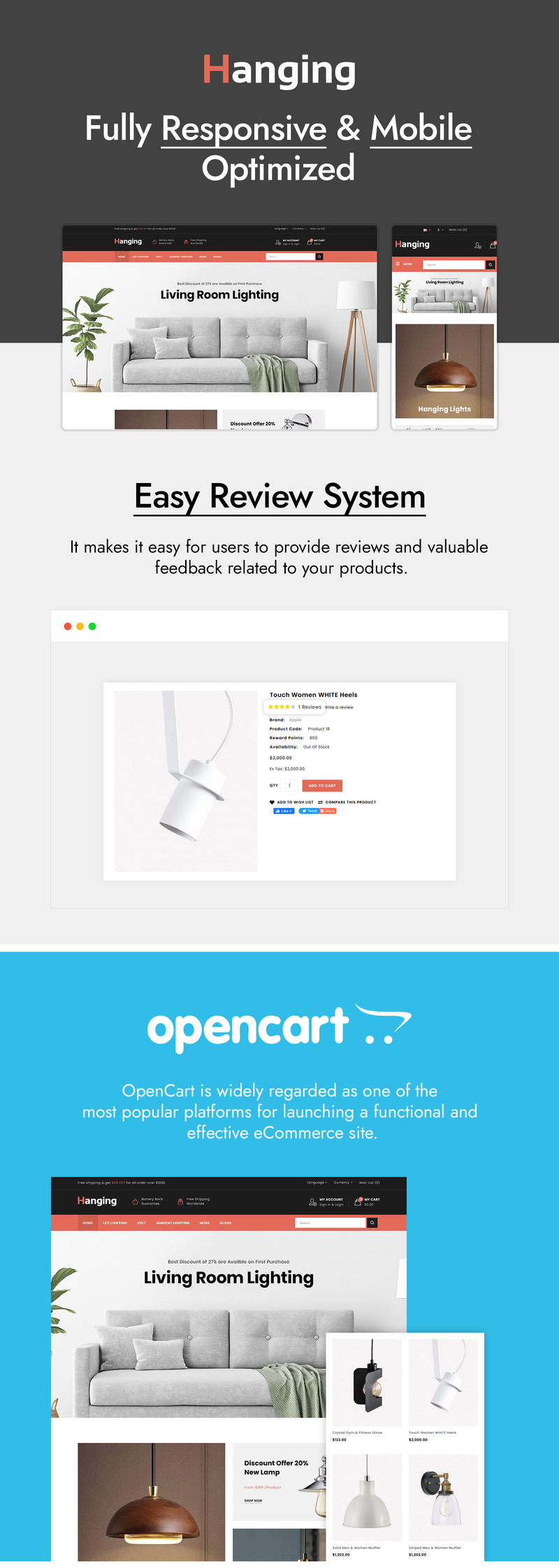 Hanging - Lighting Store OpenCart Template - Features Image 1