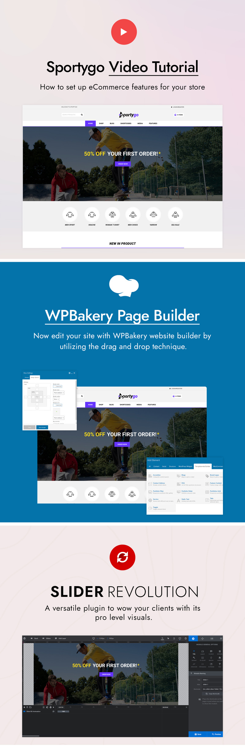 SportyGo - Sports Store WooCommerce Theme - Features Image 1